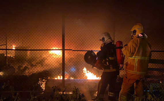羅莊社區資源回收場凌晨火警　幸未造成人員傷亡 