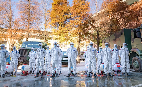 桃市府與國軍合作加強部桃周邊消毒 嚴守國境、醫院、社區三道防線