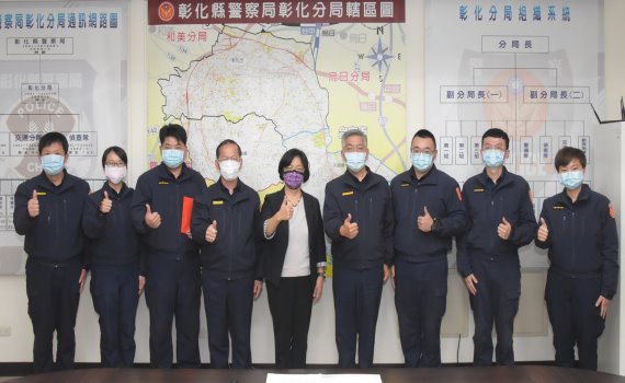 王惠美表揚彰化分局破獲重大槍砲、毒品案有功人員 