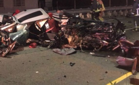 影/和美死亡車禍 BMW攔腰撞成V字形成廢鐵