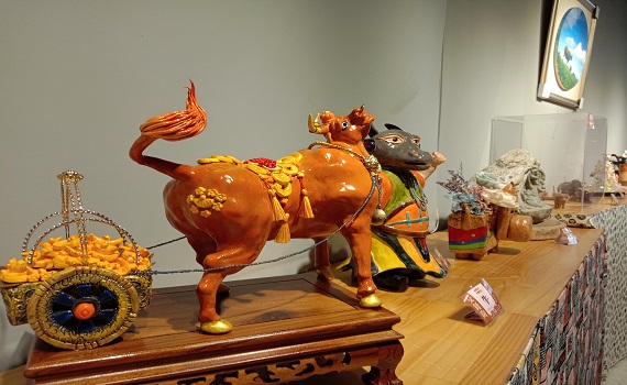 影/全國42位工藝師創作聯展 北港工藝坊牛年生肖開展