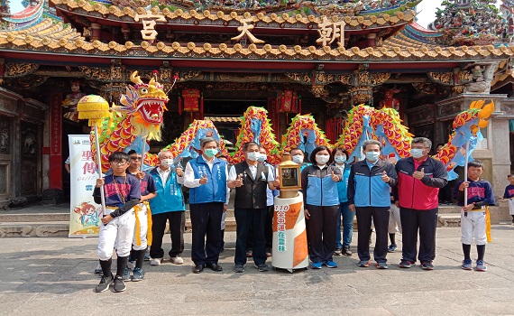 影/全中運全台聖火傳遞 北港朝天宮接引母火
