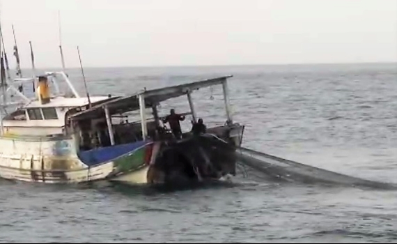 保護海洋資源　澎湖海巡隊查獲漁民近海違規拖網作業 