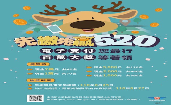 汽燃費先繳先贏抽獎活動進入倒數 總獎金337萬元