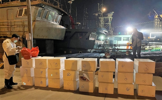 驚!澎湖海巡查扣陸船發現24箱、637公斤豬肉