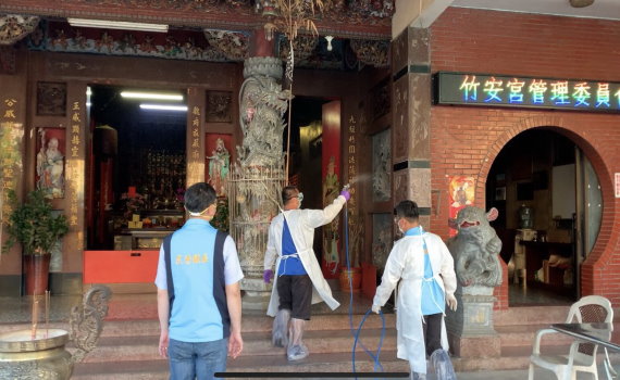 確診者來過鹿港竹安宮 鹿港鎮公所前往消毒