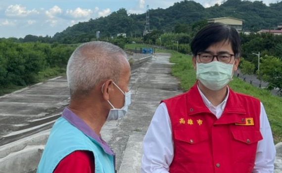西南氣流來臨 陳其邁視察旗山防汛整備