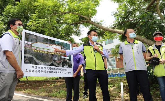 茶葉改良廠將南遷嘉義　蘇貞昌到番路鄉阿里山公路旁視察現場 