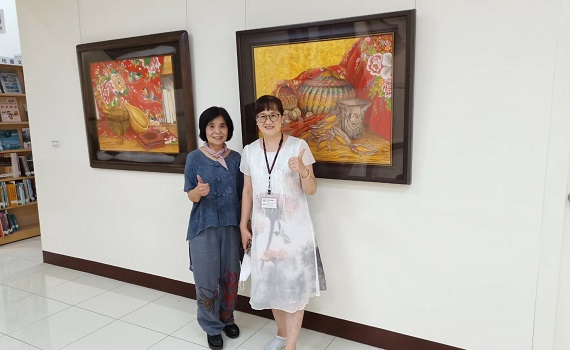 桃市圖新屋分館 高明珠膠彩創作即日展出
