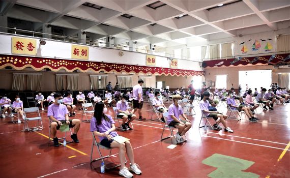 澎縣校園施打BNT疫苗 首日澎水學生接種過程順利