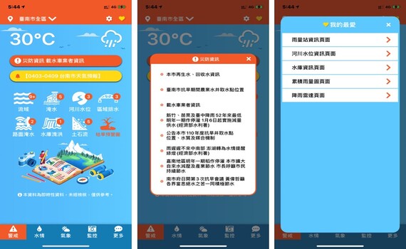 「台南水情即時通」App全新優化改版 今年10月上線