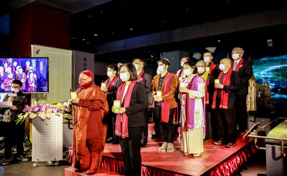 世界宗教博物館20周年館慶 蔡英文點亮祈福燈 啟動靈性生態館