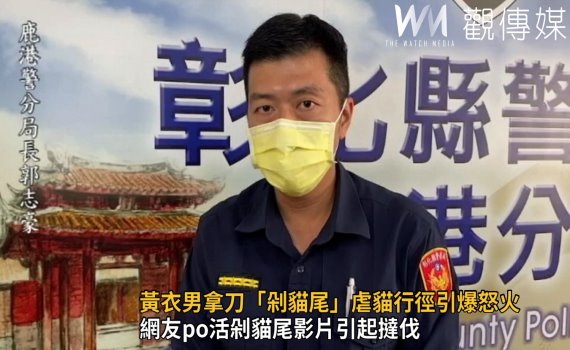 影/黃衣男拿生魚片刀「剁貓尾」虐貓行徑引爆怒火 轉傳影片網友也觸法