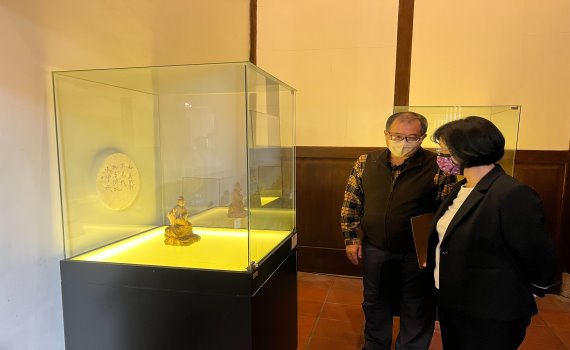 神刀!鹿港粧佛世家施世曈粧佛工藝展 握刻刀相見技藝會友歡喜相見