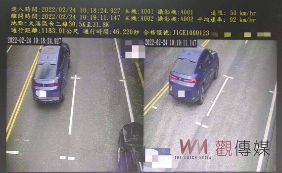 桃園228恢復2處區間測超速 累計已啟用3處取締1533件