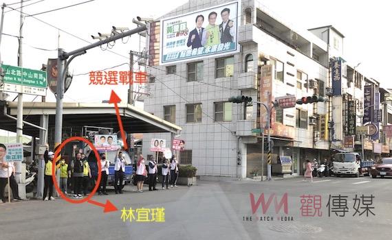 獨/林宜瑾借警方停車棚輔選 民眾譏:敢不借嗎?