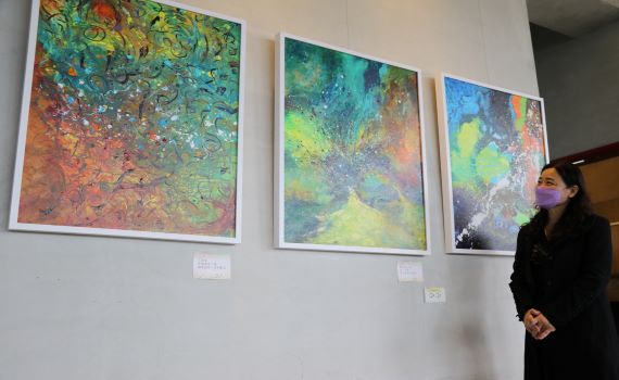 「心演形譯」游淑貞油畫創作展 線條色彩豐沛、畫中有詩