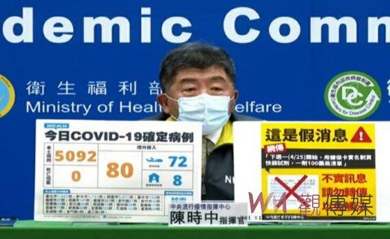 國內疫情再創新高 新增確診5,172例含本土5,092例
