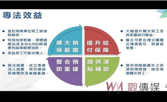 勞工職災保險及保護法5/ 1上路 蘇揆:落實保障勞工權益