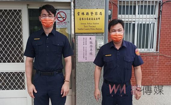 暗夜騎車路顛簸行李掉落 臺西警巡邏撿到通知騎士領回