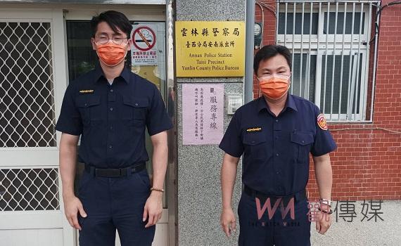 暗夜騎車路顛簸行李掉落　臺西警巡邏撿到通知騎士領回 