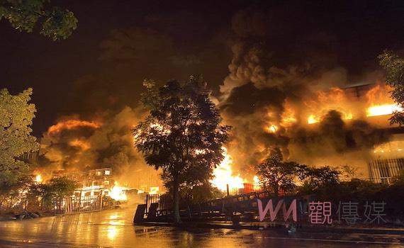 柳營科工區回收廠大火 廠房燬無人傷亡