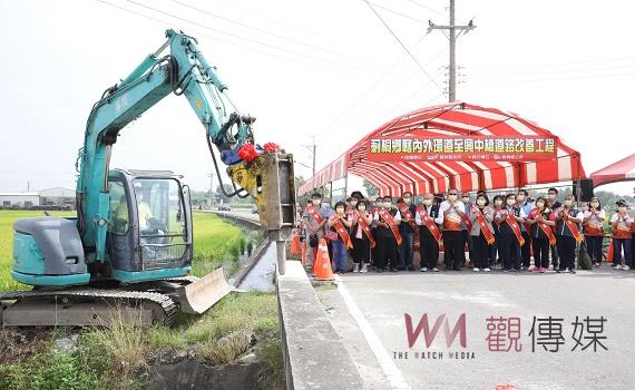 莿桐鄉外環道至興中橋道路改善工程動工  拓寬為12M預計今年底完工 