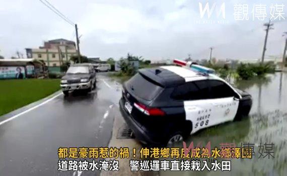 影/都是豪雨惹的禍!伸港鄉再度成為水鄉澤國 三合院積水如同池塘