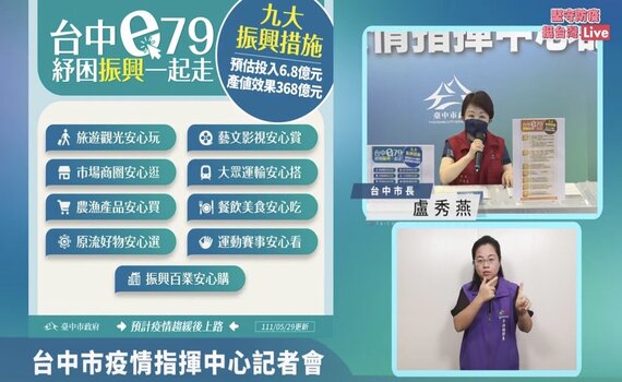 盧市長宣布「台中紓困振興e79計畫」 中經院估可創407億產值效果