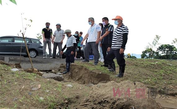 大湖口溪防汛道生態邊坡完工 經不起老天豪雨驗收成草包
