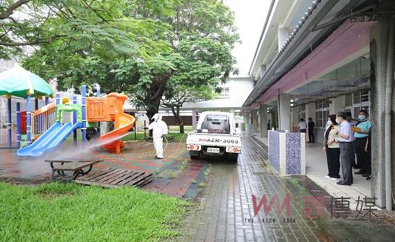 雲林縣下週恢復實體上課　張麗善視察校園防疫整備及清消作業 