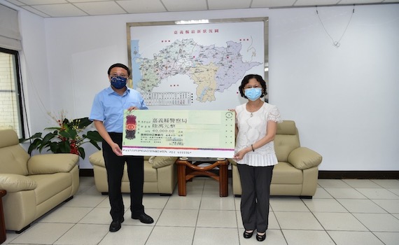 嘉縣警查獲電纜線大盜 台電嘉義區處捐贈獎勵金
