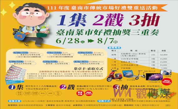 1集2戳3抽!台南振興市場買氣 好禮獎不完