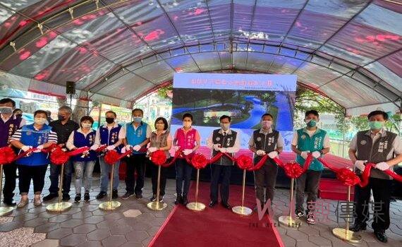 桃園中壢永福羅漢松公園開園 鄭文燦和8位藍營與無黨籍民代見證