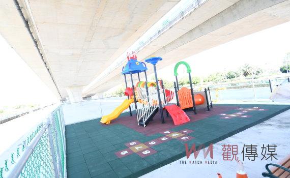 永靖鄉星光大橋下設置籃球場、遊戲場及成人體健運動設施