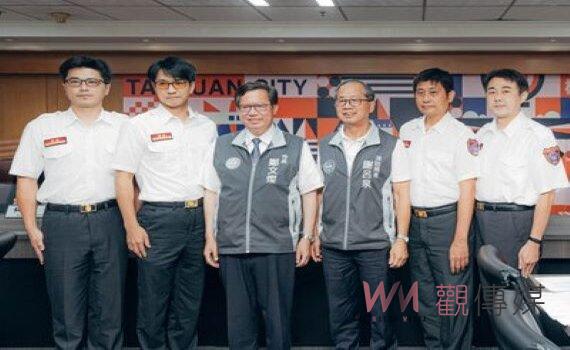 桃園消防局4位大隊長晉升警監 鄭文燦授階勉扮領頭羊提升災防救護效能