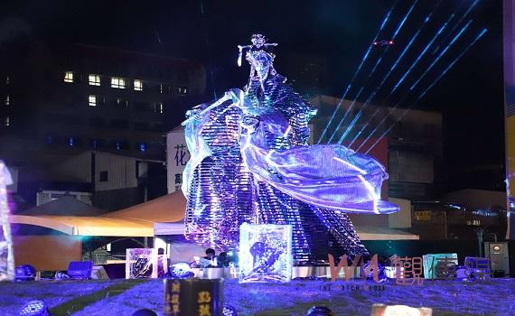 虎尾中元文化祭「素還真燈光秀」啟燈　即日起至8月14日在虎尾圓環閃亮登場 