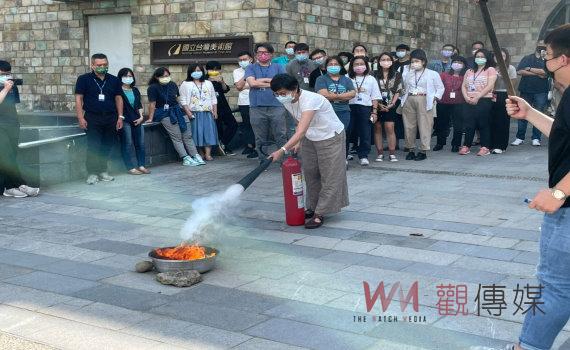 安全滅火演練!國立臺灣美術館提升國美館保存藝術品防災演練