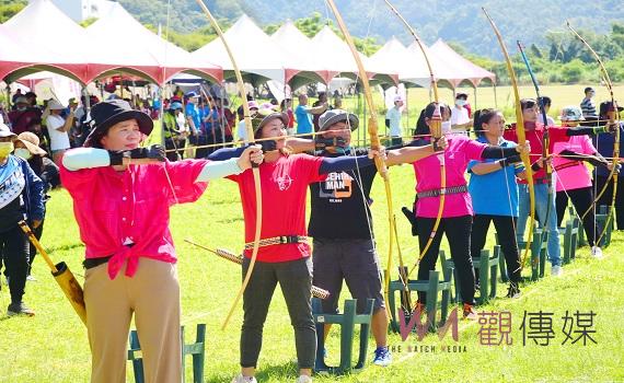 全國原住民傳統射箭錦標賽在南投縣埔里山區開打 場面盛大