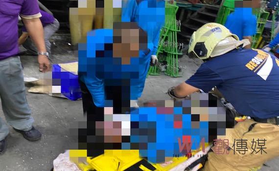 台南工人遭電鍍機台壓住    救出已無生命跡象