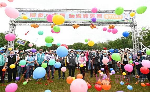 桃園八德區全民健走 招徠9千市民漫遊埤塘風光