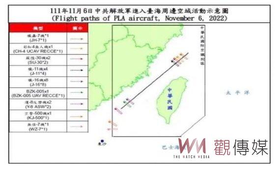 國軍偵獲共機46架次 其中21架次進入西南空域 