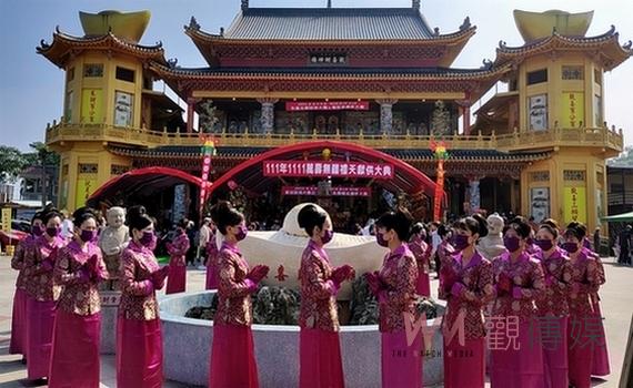 中埔歡喜財神廟疫後大醮衝經濟 紅毯鑲上1111圓形蓮花金錢路