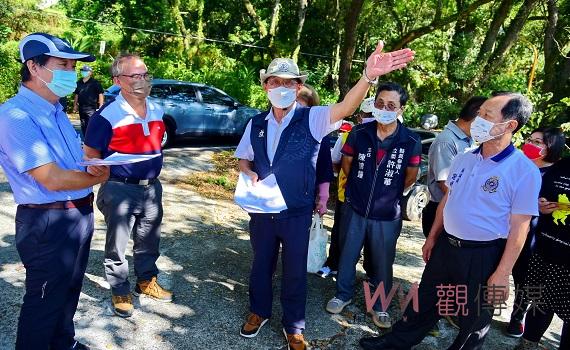 南投縣縣長林明溱會勘集集 聚焦茄荖坑排水幹線護岸及投27線道路