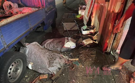 台南工人清運廢棄物突發生爆炸 3人傷勢較重送醫救治