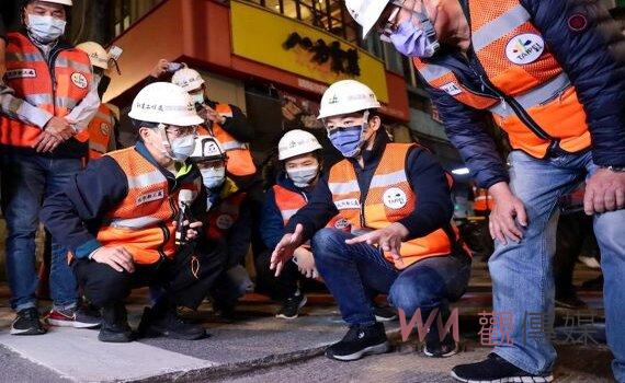 視察松江路路面更新工程 蔣萬安:提供市民安全用路環境