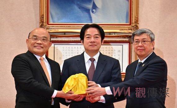 陳建仁接閣揆 勉新團隊勇敢承擔為民公僕 打造溫暖堅韌台灣