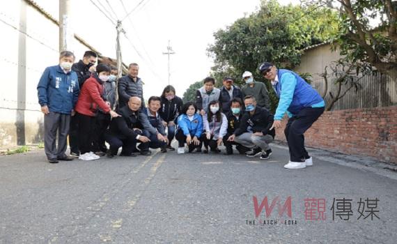 元長鄉雲100線道路年久失修 張麗善會勘允諾改善 提升用路安全