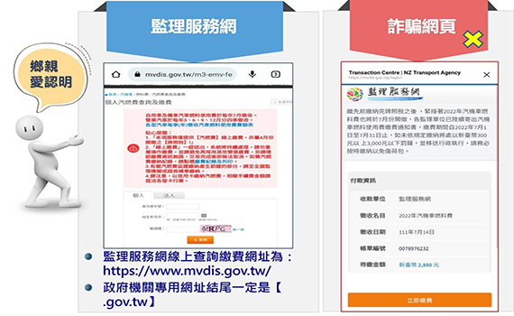 詐騙新手法監理服務網以假亂真 民眾提高警覺勿上當
