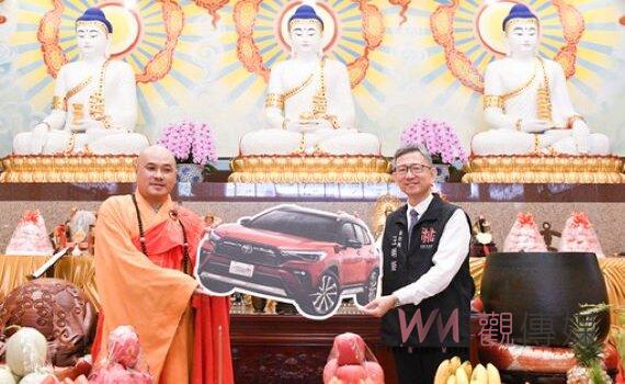 桃園佛教蓮社托缽募善款捐災勘車 提升救災效率